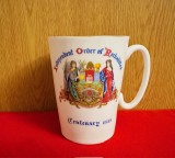 CANA DIN PORTELAN ENGLEZESC FIN- SOUVENIR- MARCAJ GRAFTON CHINA H10CM