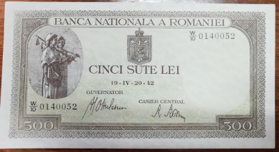 Bancnota 500 lei 1942 foto