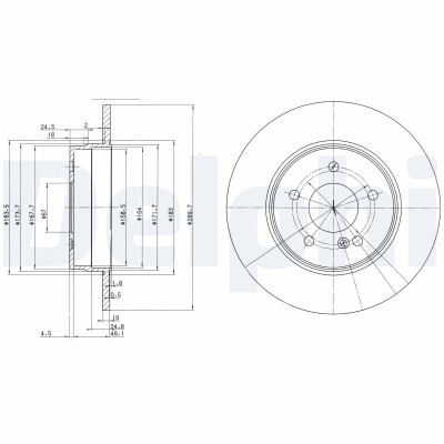 DELPHI BG3239C Disc frana foto