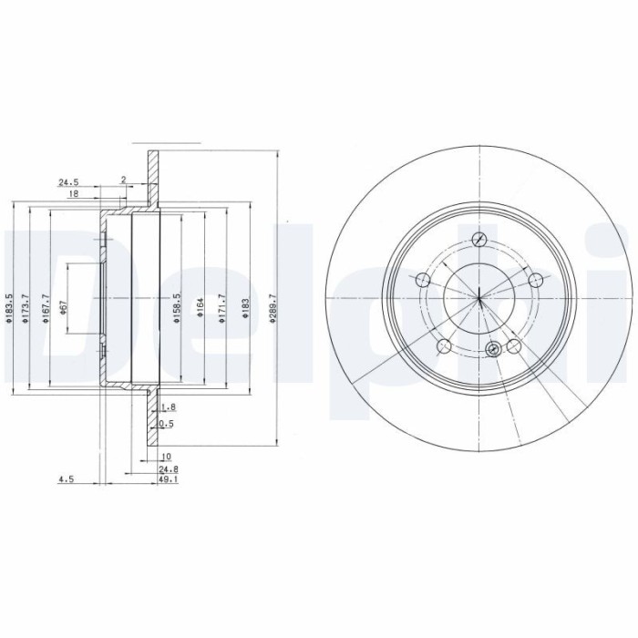 DELPHI BG3239C Disc frana