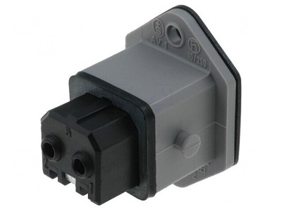 Conector dreptunghiular ST soclu mamă 2 pini IP54 foto