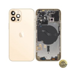Capac Baterie Apple iPhone 12 Pro Cu Carcasa Mijloc Auriu Swap