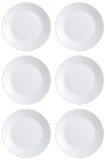 Set farfurii 6 piese din Opal, Albe, diametru 25 cm