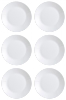 Set farfurii 6 piese din Opal, Albe, diametru 25 cm foto