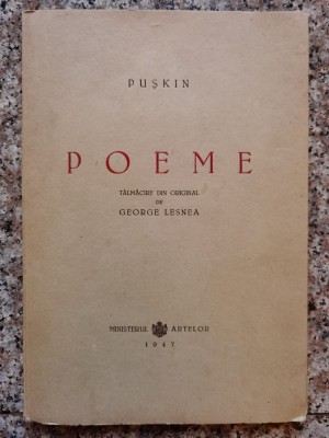 Poeme, Talmacire Din Original De George Lesnea - Puskin ,554000 foto