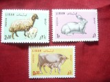 Serie Liban 1965 - Fauna domestica , 3 valori, Nestampilat