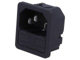Conector Alimentare AC Soclu Tată 10A 250V IEC 60320
