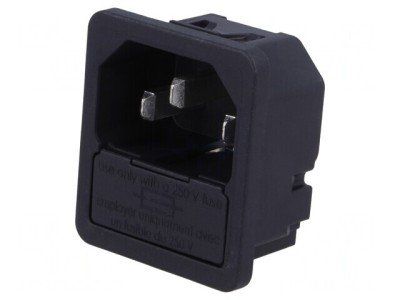 Conector Alimentare AC Soclu Tată 10A 250V IEC 60320 foto