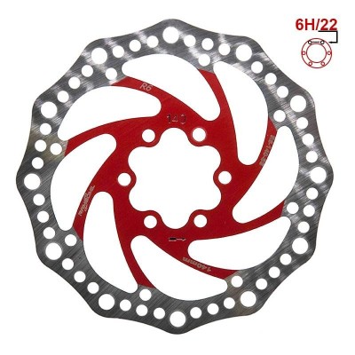 Disc de frana trotineta electrica R6.1 140 mm rosu foto