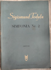 PARTITURA SIGISMUND TODUTA: SIMFONIA NR.2: IN MEMORIAM GEORGE ENESCU/1965/198 ex foto