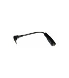 Cablu adaptor Jack 2.5 mm 90 grade la 3.5 mm mama pe fir 5cm negru
