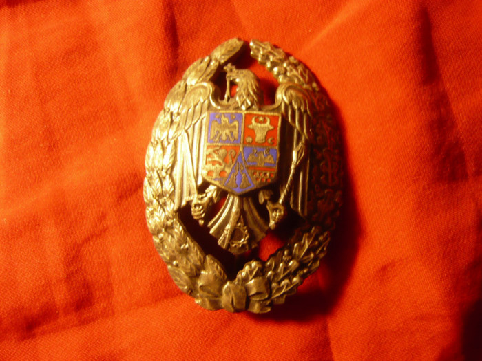 Insigna Academia Militara - Inginer Militar , h=6cm argintie