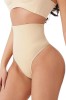 Chiloti modelatori tanga tip burtiera Selena - Talie medie - Bej - Beige, M