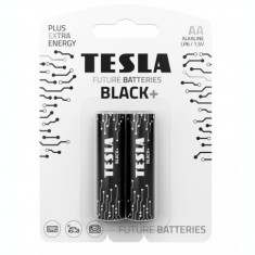 Set 2 baterii alcaline AA LR6 TESLA BLACK B2 1.5V