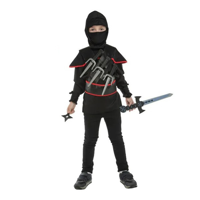 Costum Ninja cu accesorii pentru copii 3-5 ani 110 - 120 cm