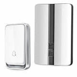 Sonerie wireless, Verk Group, 150 m, 51 tonuri, alimentare retea, alb, IP44, 6.5x2.5x10 cm