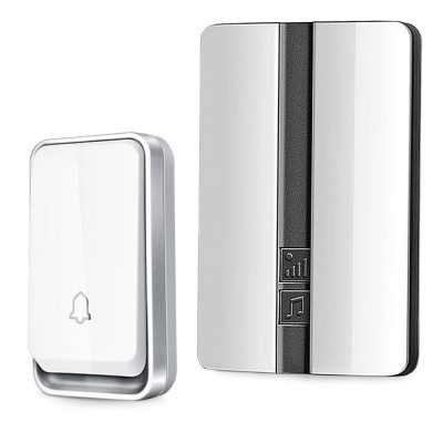 Sonerie wireless, Verk Group, 150 m, 51 tonuri, alimentare retea, alb, IP44, 6.5x2.5x10 cm foto