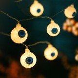 sir de lumina LED Halloween - glob ocular - 12 LED-uri - 2 x AA - 1,65 m