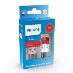 Set 2 Becuri Auxiliare Cu Led 12V P21w Ultinon Pro6000si Red Philips 138874 11498RU60X2