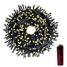 Instalatie Luminoasa LED + Bricheta Metalica Pentru Torturi Sarbatori, 8 Jocuri de Lumini, Impermeabila IP44, Alb cald, 100 m