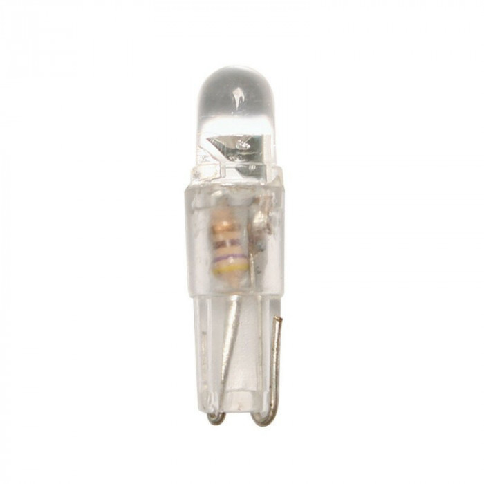 Bec tip LED 12V soclu plastic T5 W2x4,6d 2buc - Curcubeu LAM58417