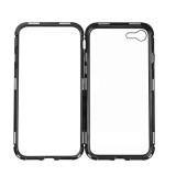 Husa compatibila cu Iphone 8 Plus, Full Cover 360, cu Prindere Magnetica, Rama din Metal si Spate din Plastic, Universal
