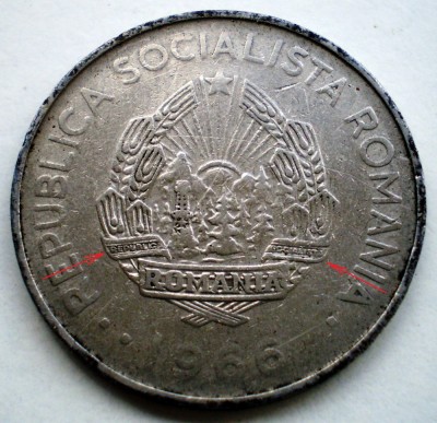 R.087 ROMANIA RSR 3 LEI 1966 VARIANTA RARA foto