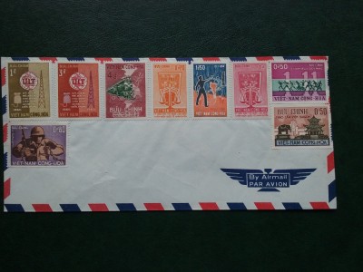Plic par-avion cu timbre Vietnam-Sud-per.1960 foto