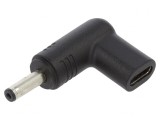 Adaptor DC 4,0/1,35 la USB-C Negru 100W 5A, Akyga