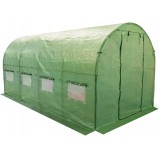 Sera de gradina, tip tunel cu cadru metalic, 300x600cm, verde, 18 mp Household NewTrend
