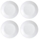 Set farfurii 4 piese din Opal, Albe, diametru 25 cm