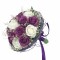 Buchet de Flori Eventissimi - 17 Trandafiri in cosulet, Alb Mov