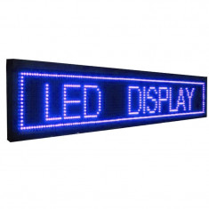 Reclama luminoasa cu text LED, panou LED 135 x 20 cm, Albastru foto