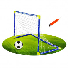 Set joc de fotbal pentru copii, cu poarta, minge si pompa, 45x32x25.5 cm foto