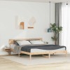 VidaXL Cadru de pat cu mese laterale Maro Lemn masiv de pin 873436