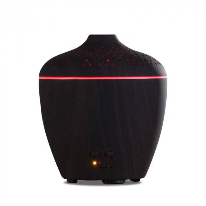 Difuzor aromaterapie cu ultrasunete si lumina LED 7 culori Sixu YD-027 150 ml wenge