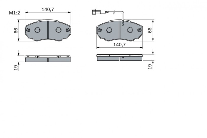 BOSCH 0 986 494 048 set placute frana,frana disc