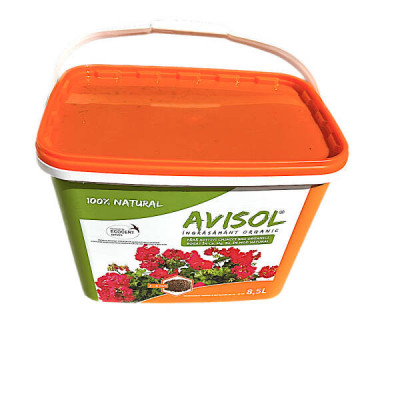 Avisol 8,5L ingrasamant organic, 2-4 mm granulatie (culturi agricole, gradini, legume, flori, livezi) foto