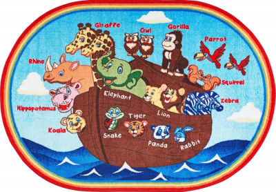 Covor Pentru Copii Antiderapant Animal Ship - 200x290, Multicolor foto