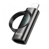 Adaptor Date si Incarcare USB-C - Lightning HOCO UA32B Display, Negru, Apple