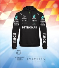 Hanorac fan FORMULA 1 Mercedes AMG f1 Lewis Hamilton IDEE CADOU negru foto