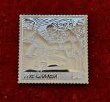 Gambia 2005, Papa Ioan Paul II, timbru din argint/embosat, Mi. 5554/6 Euro,MNH