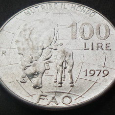 Moneda FAO COMEMORATIVA 100 LIRE - ITALIA, anul 1979 *cod 1827