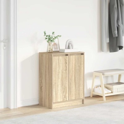 vidaXL Dulap Pantofi Stejar Sonoma 57x34x76 cm Lemn prelucrat foto