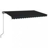 Cumpara ieftin Copertina retractabila manual LED, antracit, 400x350 cm