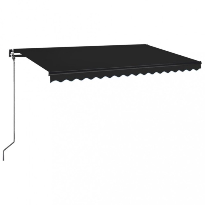 Copertina retractabila manual LED, antracit, 400x350 cm