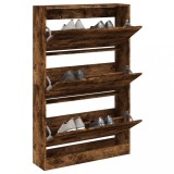 vidaXL Pantofar, stejar fumuriu, 80x21x125,5 cm, lemn compozit