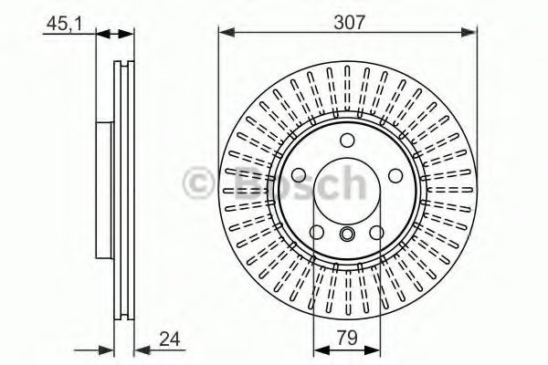 Disc frana MINI MINI PACEMAN (R61) (2012 - 2016) BOSCH 0 986 479 726