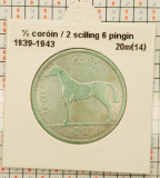 Irlanda &frac12; Cor&oacute;in Coroana / 2 Scilling 6 Pingin 1941 argint - km 16 - G011, Europa