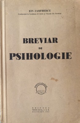 Breviar De Psihologie - Ion Zamfirescu , G313 foto